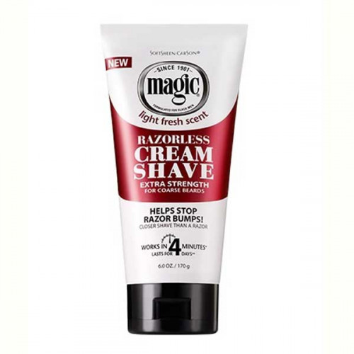 Magic Razorless Cream Shave Extra Strength 6oz Magic Razorless Cream Shave Extra Strength 6oz
